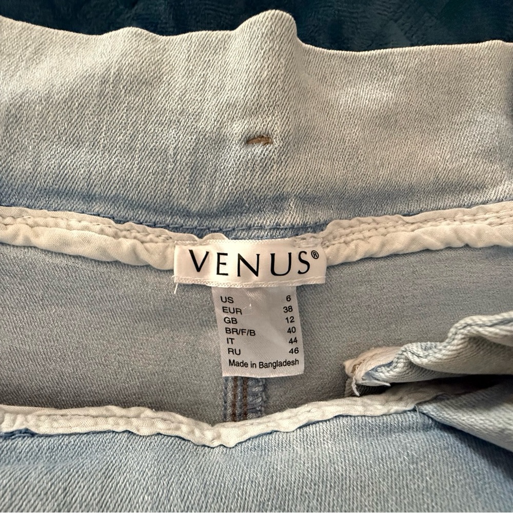 VENUS High Rise Light Blue Jeans with Tie Belt - Picture 7 of 11